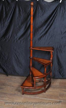 Victorian Library Ladder Step Ladders Walnut Stair